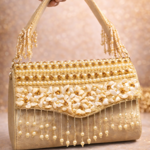 elegant floral beaded handbag